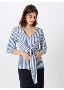 Garcia, Damen Wickelbluse, Hellblau / Weiß