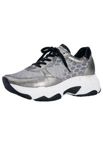Heine, Damen Sneaker, Grau / Silber / Weiß