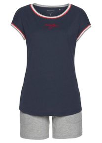 Marc O'Polo Marc O'Polo, Damen Shorty, Dunkelblau / Grau / Rot