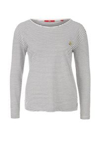 s.Oliver RED LABEL, Damen Ringelshirt, Schwarz / Weiß