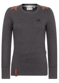 Naketano, Damen Pullover 'Hans Glanz', Braun / Dunkelgrau