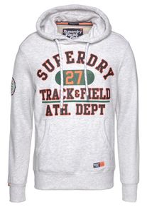 Superdry, Herren Sweatshirt 'Track & Field', Rot / Schwarz / Weißmeliert