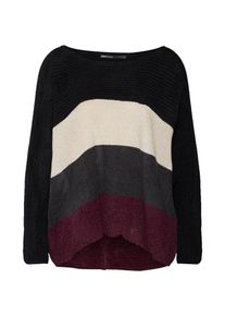 Only, Damen Pullover, Beige / Weinrot / Schwarz