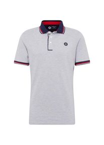 Jack & Jones JACK & JONES, Herren Polo 'JCOCHALLENGE', Kobaltblau / Graumeliert / Rot