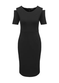 Apart, Damen Jerseykleid mit Cut-Outs an den Ärmeln, Schwarz