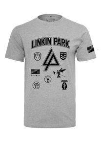 Mister Tee, Herren T-Shirt 'Linkin Park', Graumeliert / Schwarz