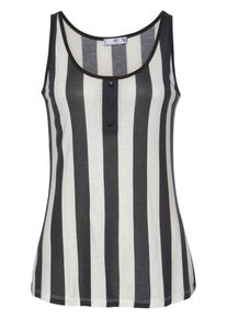 AJC, Damen Tanktop, Schwarz / Wei&szlig;