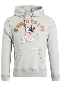 Khujo, Herren Sweatshirt 'SIMO', Goldgelb / Grau / Wei&szlig;