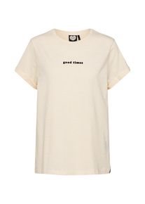 Catwalk Junkie, Damen Shirts 'S GOOD TIMES', Pastellgelb