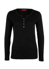 s.Oliver RED LABEL, Damen Langarmshirt, Schwarz