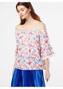 Jacqueline de Yong, Damen Bluse 'CAYENNE SMOCK', Mischfarben / Weiß