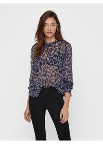 Y.A.S, Damen Bluse 'Yascoralla LS', Dunkelblau / Flieder