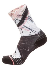 Stance, Damen Laufsocken 'Run Minimalism Crew', Dunkelgrau / Altrosa / Weiß
