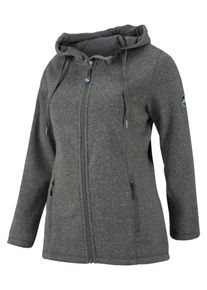 Polarino, Damen Fleecejacke, Grau