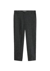 Mango, Damen Hose 'Faro', Schwarzmeliert