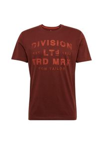 Tom Tailor, Herren T-Shirt, Orangerot / Dunkelrot