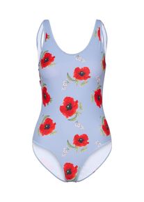 Y.A.S, Damen Badeanzug 'BLOOM', Opal / Rot