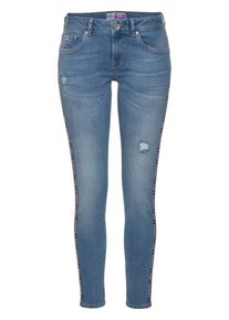 Superdry, Damen Jeans 'Cassie', Navy / Blue Denim / Hellrot / Wei&szlig;