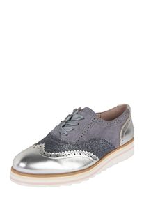 Tom Tailor, Damen Schn&uuml;rschuhe 'Classy', Grau / Silber