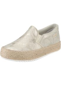 MTNG, Damen Espadrilles 'Caribe', Hellbeige / Gold / Silber