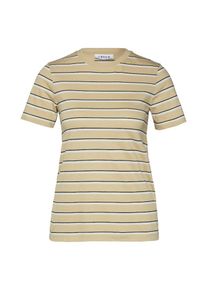 EDITED, Damen T-Shirt 'Leila', Beige / Schwarz / Weiß