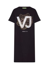 Versace Jeans, Damen Kleid 'TDP900 Bis Studs8', Gold / Schwarz / Weiß