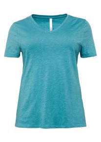 sheego Basic, Damen T-Shirt, Türkis