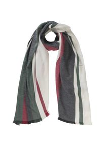 s.Oliver RED LABEL, Damen Schal, Oliv / Rot / Weiß