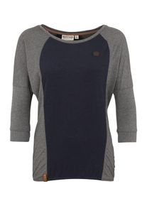 Naketano, Damen Shirt 'Purger mit Burger', Dunkelgrau / Schwarz
