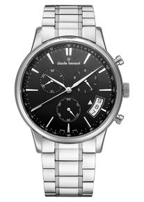 Claude Bernard, Damen Chronograph '01002 3M2 Nin', Schwarz / Silber