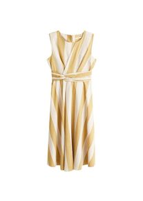 Mango, Damen Kleid 'April', Sand / Weiß