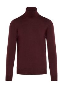 J. Lindeberg J.Lindeberg, Herren Rollkragenpullover 'Lyd True Merino', Weinrot