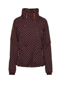 Naketano, Damen Jacke 'Rand der Gesellschaft', Rostbraun / Weinrot / Weiß