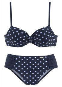 Lascana, Damen Bikini, Navy / Hellblau