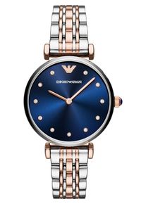Emporio Armani, Damen Quarzuhr, Blau / Rosegold / Silber