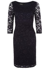 Apart, Damen Spitzenkleid mit Spitze und 3/4-Ärmeln, Nachtblau