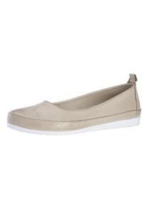 Andrea Conti, Damen Slipper, Taupe / Wei&szlig;