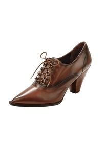 Heine, Damen Schn&uuml;rpumps, Cognac