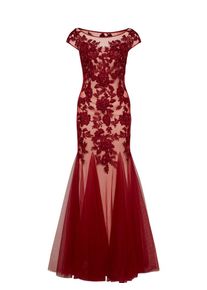 Mascara, Damen Kleid 'Ivory', Nude / Bordeaux