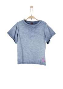 s.Oliver Junior, Mädchen Fade-Out-Shirt mit Flamingo, Rauchblau