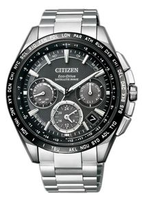 Citizen, Herren Chronograph mit GPS, »CC9015-54E«, Schwarz / Silber