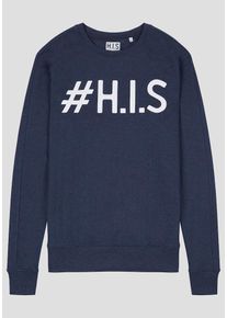 H.I.S. HIS JEANS, Herren Sweatshirt, Navy / Wei&szlig;