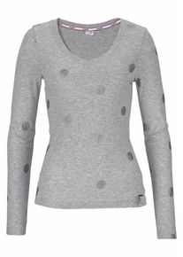 Kangaroos, Damen Langarmshirt, Graumeliert / Silber