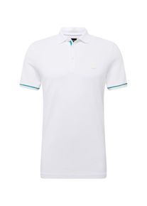 BOSS, Herren Poloshirt 'Printcat', Türkis / Weiß