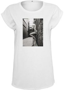 Merchcode, Damen Tee 'Rita Ora White Wall', Schwarz / Weiß