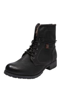 Tom Tailor, Damen Schn&uuml;r-Boot, Schwarz