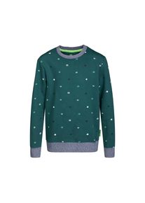 WE Fashion, Sweatshirt 'Soy', Graumeliert / Mint / Tanne / Schwarz / Wei&szlig;