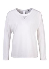 Skiny, Damen Langarmshirt 'der Sleep Mix and Match-Serie', Weiß