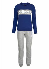 adidas Performance, Damen Jogginganzug 'Chilout', Blau / Graumeliert / Weiß