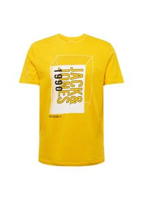 Jack & Jones JACK & JONES, Herren Shirt 'BOOSTER TEE', Gelb / Schwarz / Weiß